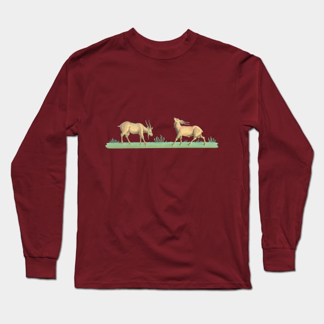 Pompeian goats Long Sleeve T-Shirt by Mosaicblues